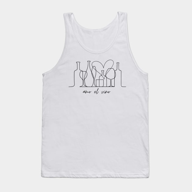 Amo el vino (I love wine - Spanish) Tank Top by VinumDesigns